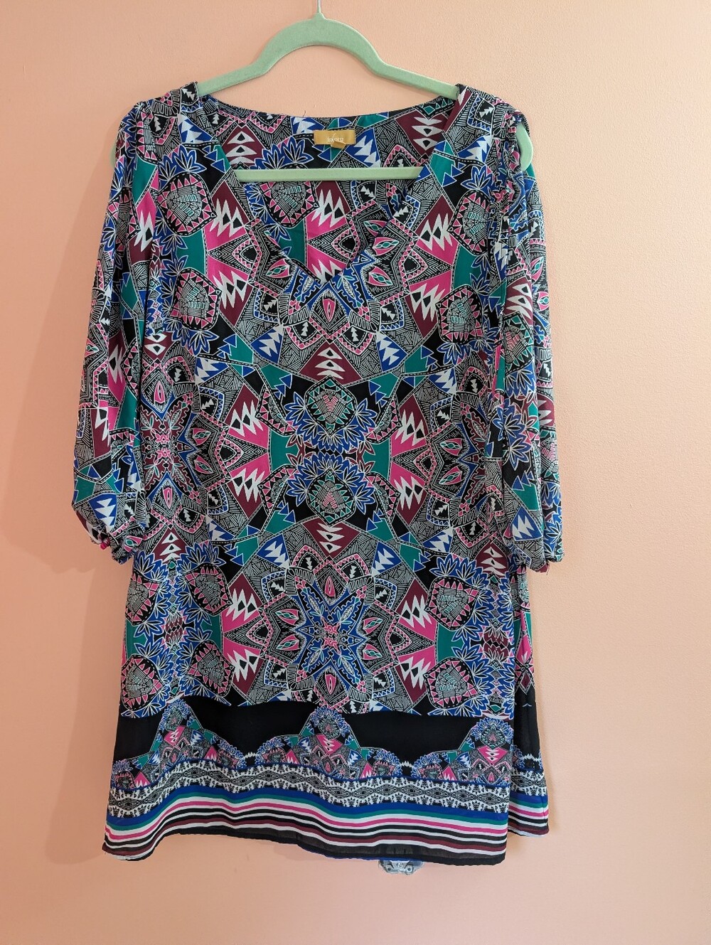 Takara Multi-Color Geometric Print Tunic